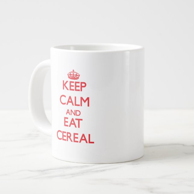 Keep calm and eat Cereal Large Coffee Mug (Front Left)