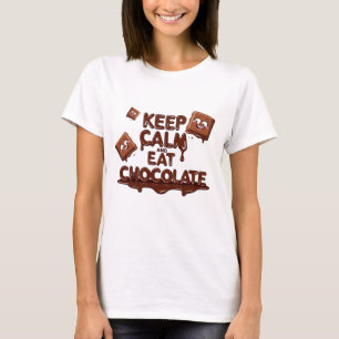 Keep Calm and Eat Chocolate Funny Chocolate Lovers T-Shirt