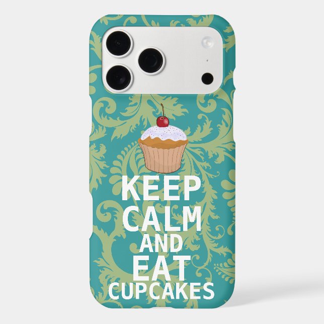 KEEP CALM AND Eat Cupcakes change teal any colour (Back)
