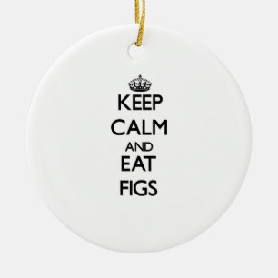 Keep calm and eat Figs Ceramic Tree Decoration
