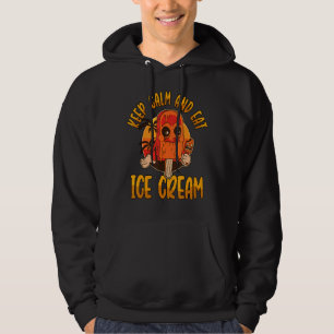 Keep Calm And Eat Ice Cream Summer Sloth Gelato Hoodie