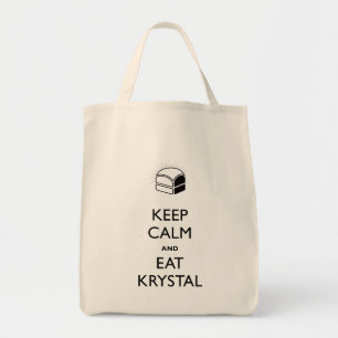 Keep Calm and Eat Krystal Tote Bag