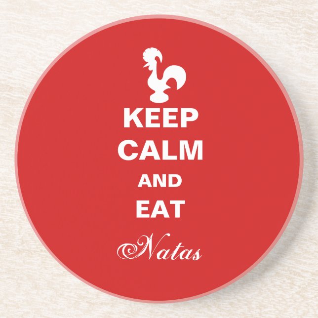 Keep Calm and Eat Natas cork coaster (Front)