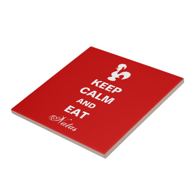 Keep Calm and Eat Natas Tile (Side)