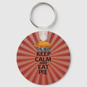 Keep Calm and Eat Pie Key Ring