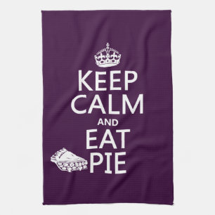 Keep Calm and Eat Pie Tea Towel