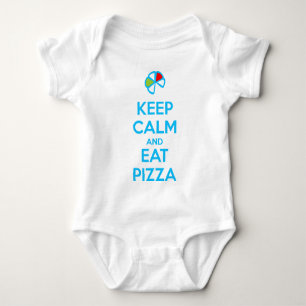 Keep Calm and Eat Pizza 1 Baby Bodysuit