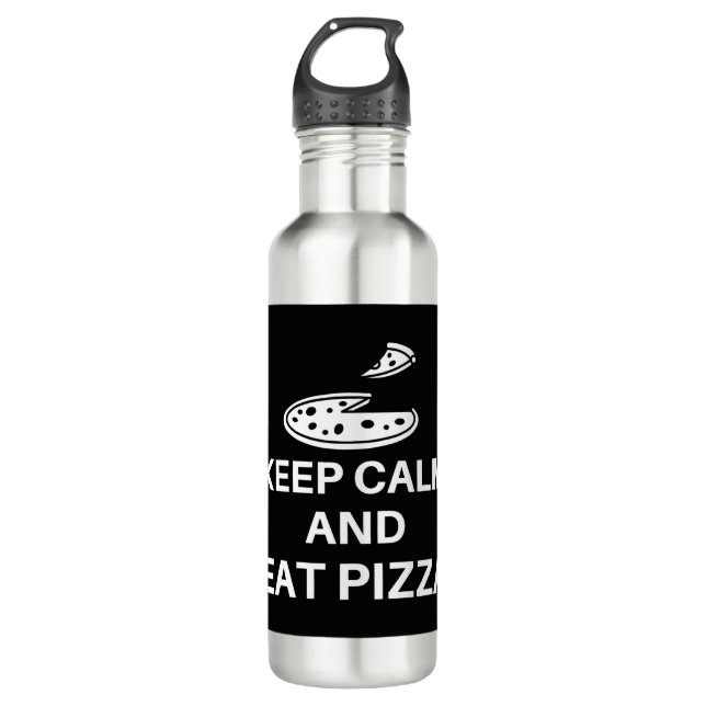 Keep Calm And Eat Pizza 710 Ml Water Bottle (Front)