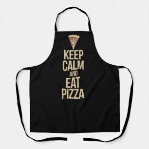 Keep calm and eat pizza apron