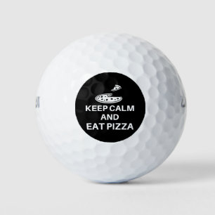 Keep Calm And Eat Pizza Golf Balls