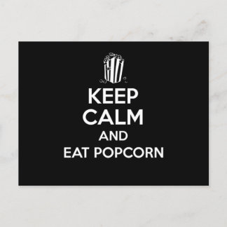 Keep Calm And Eat Popcorn Print Movie Corn Boxes G Postcard