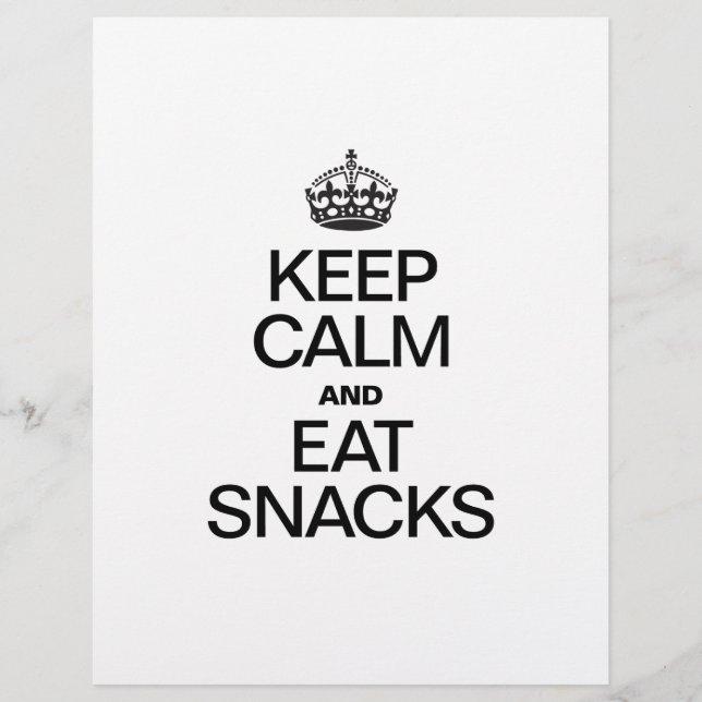 KEEP CALM AND EAT SNACKS FLYER (Front)