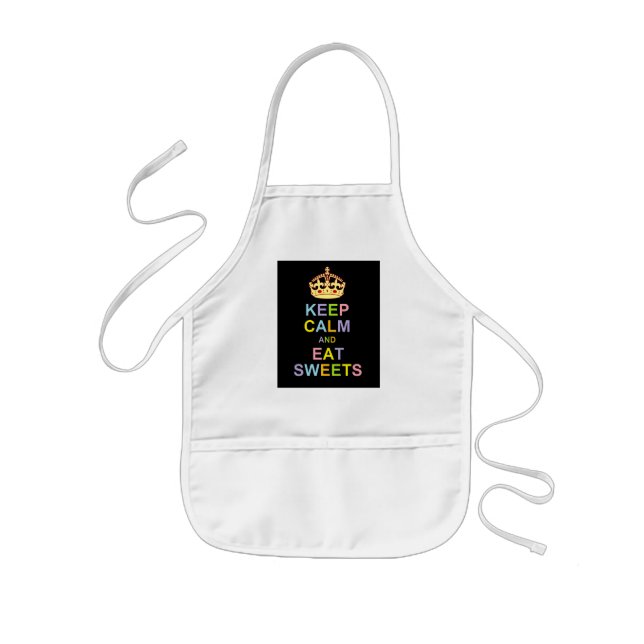 Keep Calm and Eat Sweets Kids Apron (Front)