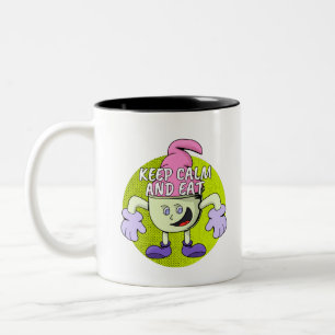 Keep Calm and Eat Two-Tone Coffee Mug