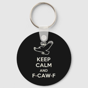 Keep Calm And F-caw-f Crow Fun Gift For Bird Lover Key Ring
