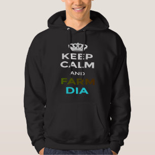 Keep Calm and Farm Dia Mine and Craft gaming PC co Hoodie