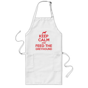 Keep Calm and Feed the Greyhound Long Apron