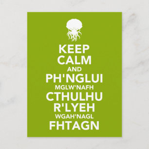 Keep Calm and Fhtagn Postcard