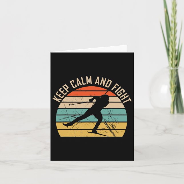 Keep Calm And Fight - Biathlon  Card (Front)