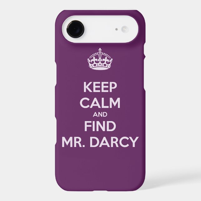 Keep Calm and Find Mr. Darcy Jane Austen Case-Mate iPhone Case (Back)