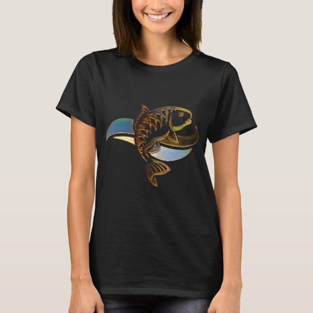 Keep Calm And Fish On T-Shirt (Front)