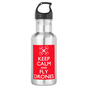 Keep Calm and Fly Drones 532 Ml Water Bottle