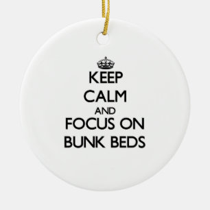 Keep Calm and focus on Bunk Beds Ceramic Tree Decoration