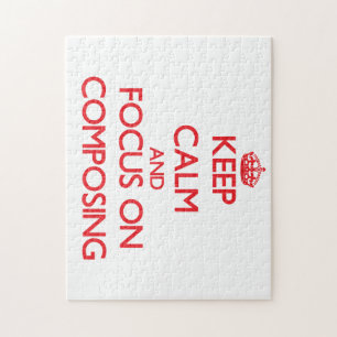Keep Calm and focus on Composing Jigsaw Puzzle
