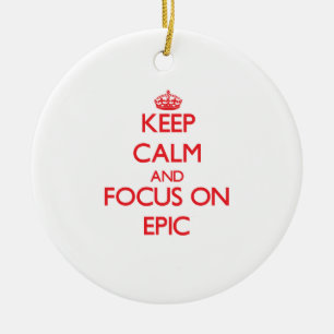 Keep Calm and focus on EPIC Ceramic Tree Decoration