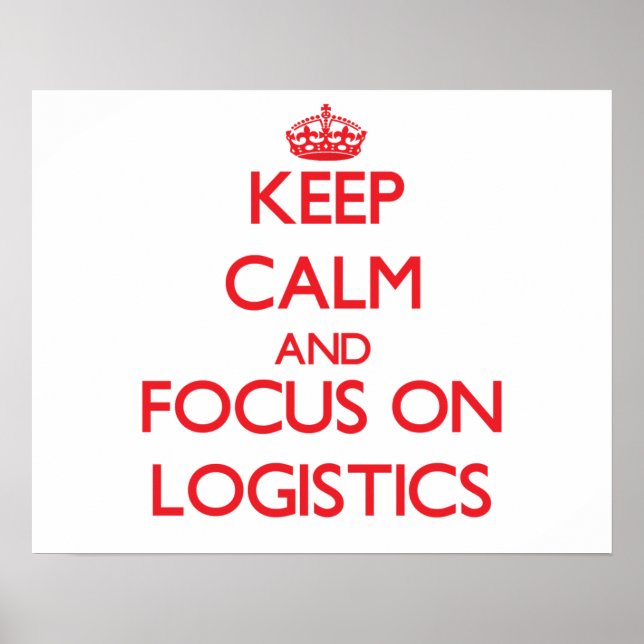 Keep Calm and focus on Logistics Poster (Front)