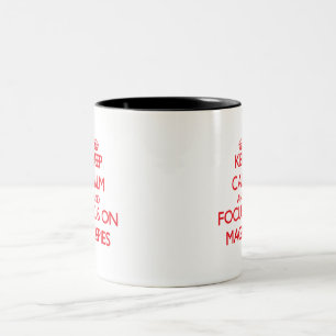 Keep Calm and focus on Magpies Two-Tone Coffee Mug