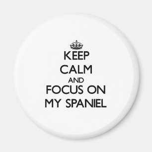 Keep Calm and focus on My Spaniel Magnet