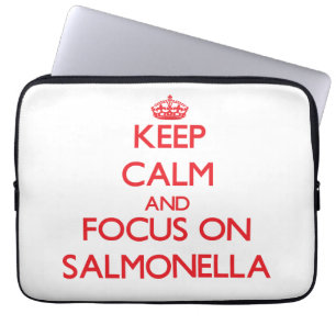 Keep Calm and focus on Salmonella Laptop Sleeve