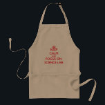 Keep Calm and focus on Science Lab Standard Apron<br><div class="desc">Use the search tool at my store to find other Science Lab merchandise. Keep Calm and focus on Science Lab products available on tshirts, sweatshirts, kids shirts, infant onsies, stickers, magnets, and much more Science Lab clothing fully customisable to your specifications. If you like what you see, please link to...</div>