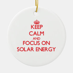 Keep Calm and focus on Solar Energy Ceramic Tree Decoration
