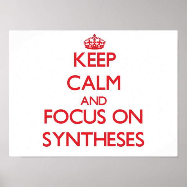 Keep Calm and focus on Syntheses Poster (Front)