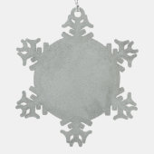 Keep Calm and focus on White Wine Snowflake Pewter Christmas Ornament (Back)