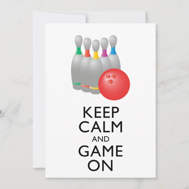 KEEP CALM AND GAME ON - Bowling (Front)