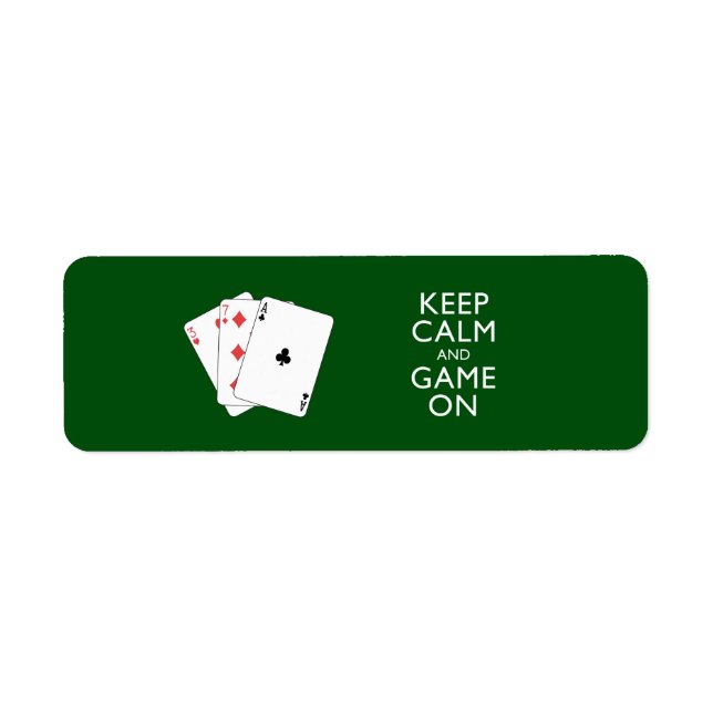 KEEP CALM AND GAME ON - Card Games (Front)