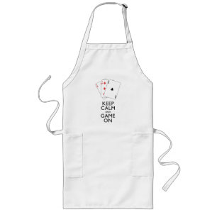 KEEP CALM AND GAME ON - Card Games Long Apron