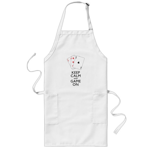 KEEP CALM AND GAME ON - Card Games Long Apron (Front)