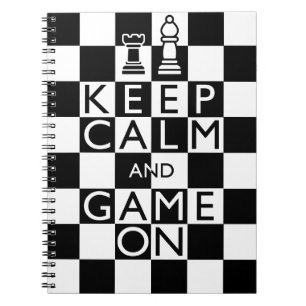 KEEP CALM AND GAME ON - Chess Spiral Notebook