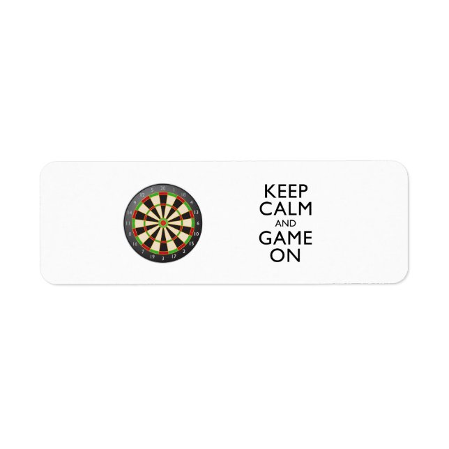 KEEP CALM AND GAME ON - Dart Board (Front)