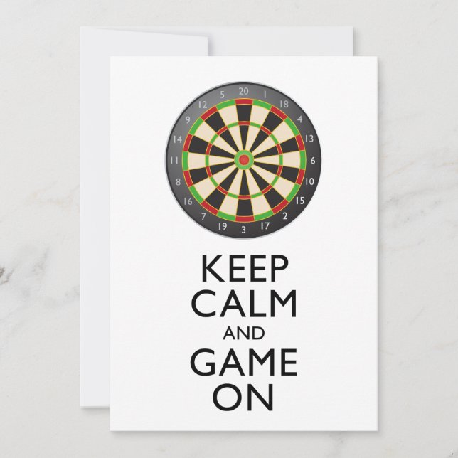 KEEP CALM AND GAME ON - Dart Board (Front)