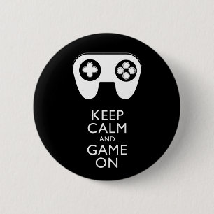 KEEP CALM AND GAME ON - Game pad 6 Cm Round Badge