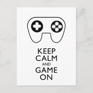 KEEP CALM AND GAME ON - Game pad Postcard