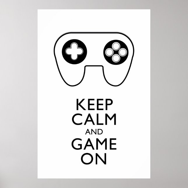 KEEP CALM AND GAME ON - Game pad Poster (Front)