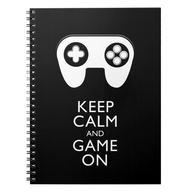 KEEP CALM AND GAME ON - Game pad Spiral Notebook (Front)