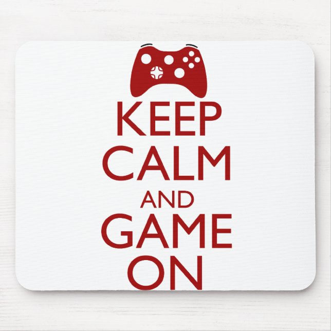 Keep Calm and Game On Mouse Pad (Front)