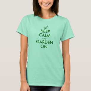 Keep Calm and Garden On-Ladies Ringer T-Shirt